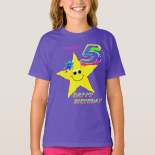 Camiseta 5 Birthday Stars Shirt