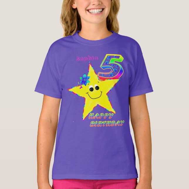 Camiseta 5 Birthday Stars Shirt (Frente)