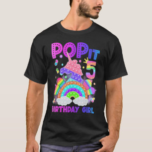 Camiseta 5 Birthday Unicorn Fidget Pop It Birthday Girl 5