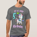 Camiseta 5 Birthday Unicorn Kids S For Girls Copy<br><div class="desc">5 Birthday Unicorn Kids S For Girls Copy.</div>