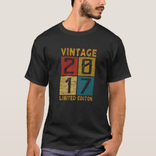 Camiseta 5 Birthday Vintage 2017 Nascer Em 2017 5 Anos B