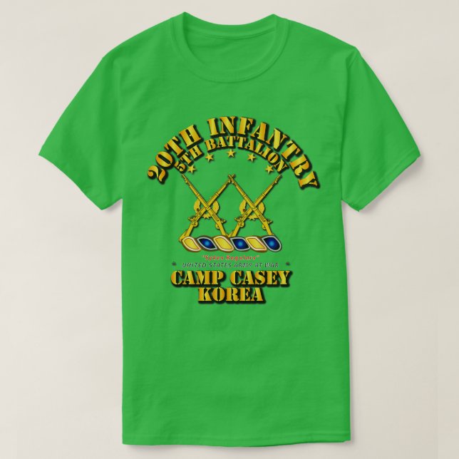 Camiseta 5 Bn 20 de Infantry Camp Casey Coreia (Frente do Design)