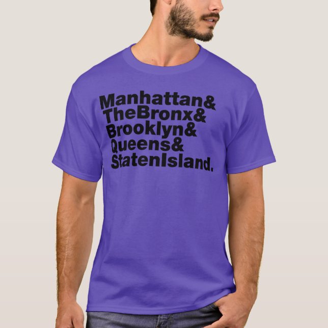 Camiseta 5 Boroughs Nova York menino (Frente)