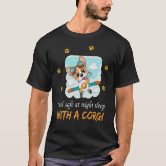 Camiseta 5 Cartoon Corgi Está Voando Em Um Avião Royalty Fr