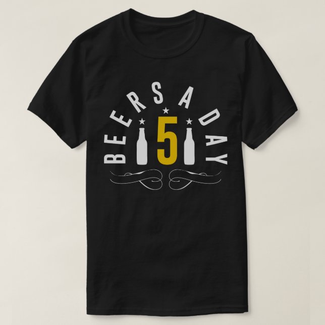 Camiseta 5 Cervejas Por Dia (Frente do Design)