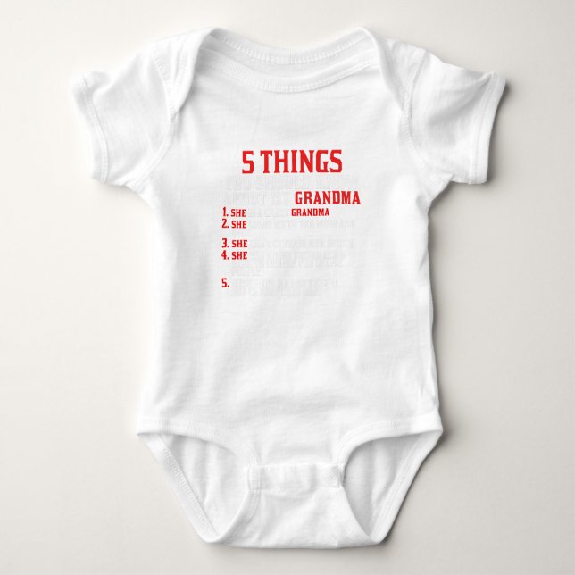 Camiseta 5 Coisas Que Você Deveria Saber - Netos Presentes  (Frente)