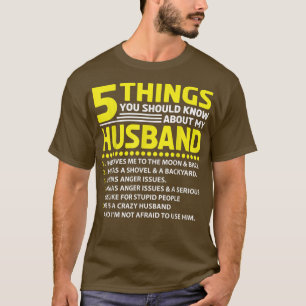 Camiseta 5 coisas que você deveria saber sobre meu Casament