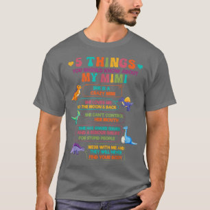 Camiseta 5 coisas que você deveria saber sobre meu dinossau
