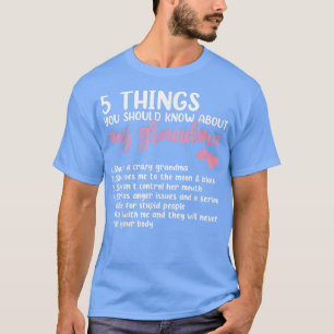 Camiseta 5 Coisas Que Você Deveria Saber Sobre Minha Avó, M