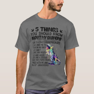 Camiseta 5 Coisas Que Você Deveria Saber Sobre Minha Avó Ti