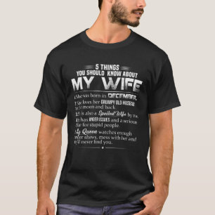 Camiseta 5 Coisas Que Você Deveria Saber Sobre Minha Espos