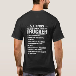 Camiseta 5 Coisas Sobre Este Caminhoneiro: Caminhoneiro Eng