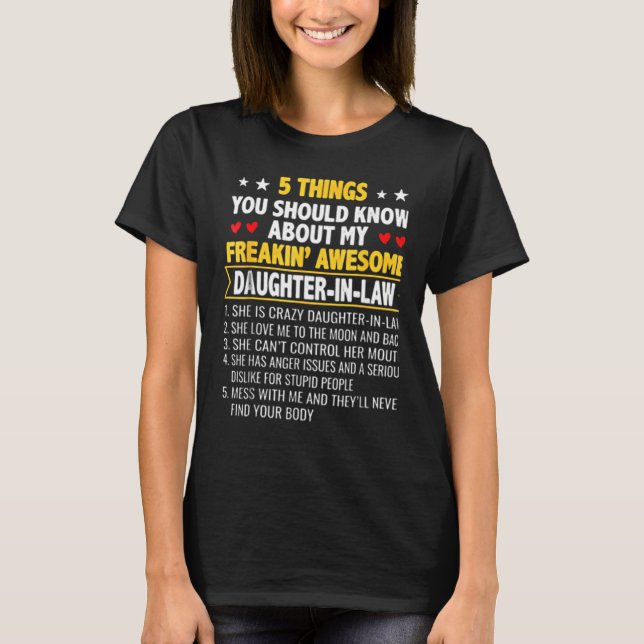 Camiseta 5 Coisas Sobre Minha Fantástica Nora (Frente)