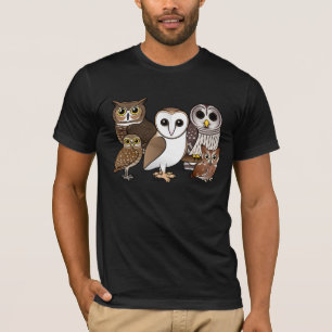 Camiseta 5 Corujas Birdorable com Coruja Excelente
