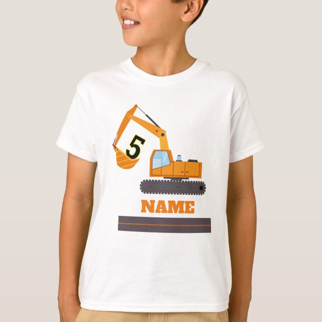 Camiseta 5 de aniversário de construção - personalizado por (Frente)