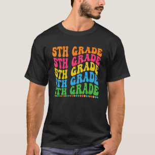 Camiseta 5 de ano de volta à escola Professores Homens Mulh
