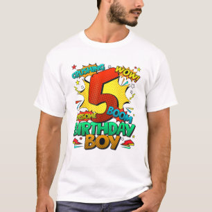 Camiseta 5 de Crianças de Estilo em Quadrinhos