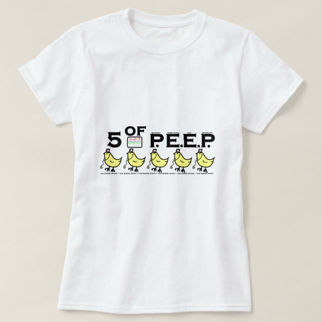 Camiseta 5 de P.E.E.P. (Frente do Design)