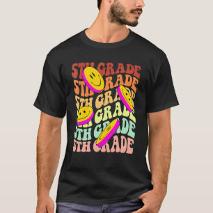 Camiseta 5 do 5º ano de volta à Escola Retro