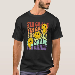 Camiseta 5 do 5º ano de volta à Escola Retro