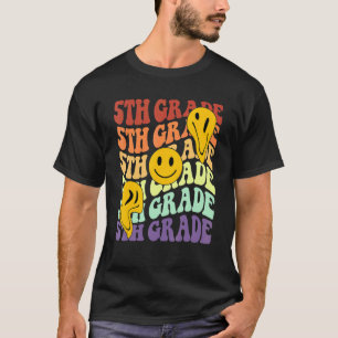 Camiseta 5 do 5º ano de volta à Escola Retro