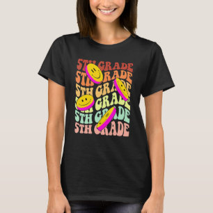 Camiseta 5 do 5º ano de volta à Escola Retro