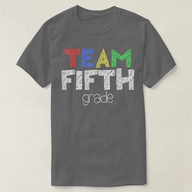Camiseta 5 do 5º ano do time de volta à escola  (Frente do Design)