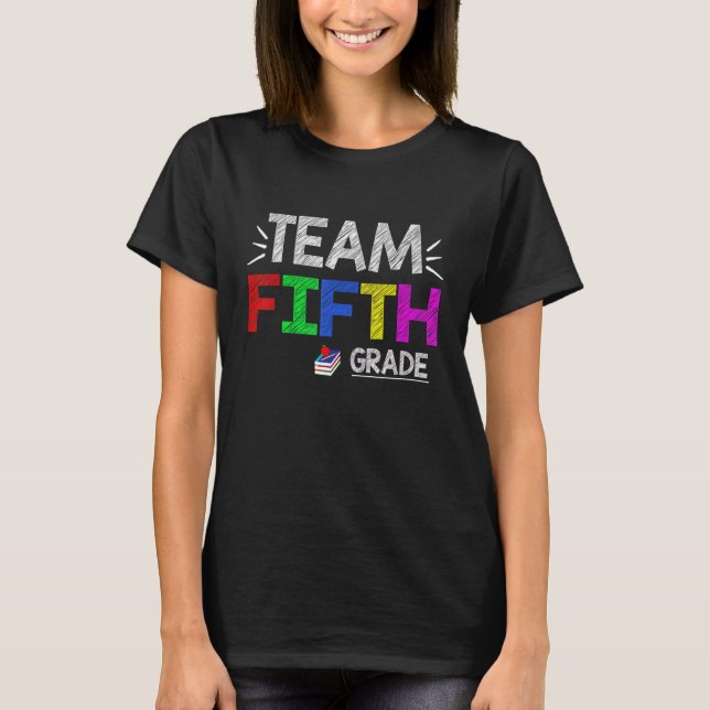 Camiseta 5 do 5º ano do time de volta à escola (Frente)