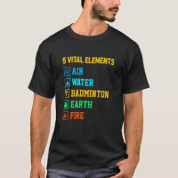 5 Elementos Vitais Água Ar Badminton Earth Fire Sh