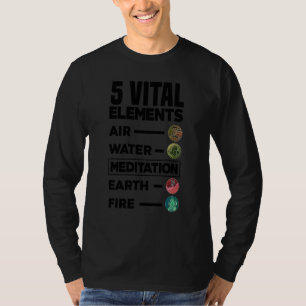 Camiseta 5 Elementos Vitais Ar Água Meditação Terra Fogo R