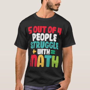 Camiseta 5 em 4 Pessoas de combate com Ensino de Álgebra Ma