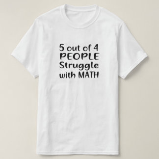 CAMISETA 5 EM 4 PESSOAS LUTADAS COM MATEMÁTICA