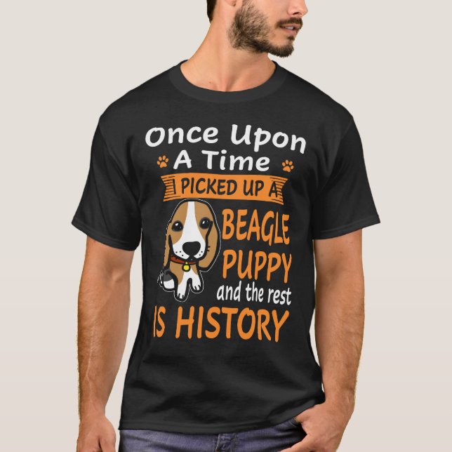 Camiseta 5 Era Uma Vez - Cachorrinho Beagle (Frente)