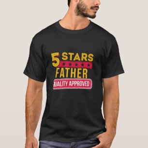 Camiseta 5 Estrelas Padre Família Engraçada Presente no Dia