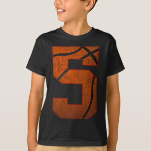 Camiseta 5 Festa de aniversário 5 anos de idade de basquete