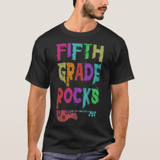 Camiseta 5 Grade Rocks Estudante Professora Montando Quinto