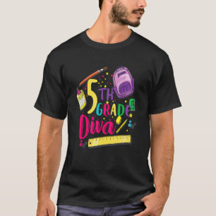 Camiseta 5 Grau Diva Primeiro Dia De Roupas Para Meninas Es