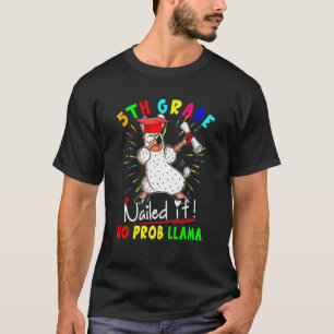 Camiseta 5 Grau Nail It No Prob Llama Dabbing Llama Gr
