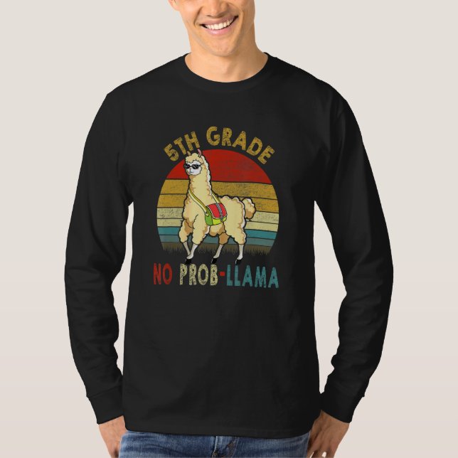 Camiseta 5 Grau Sem Prob-Llama Professor Primeiro Dia (Frente)