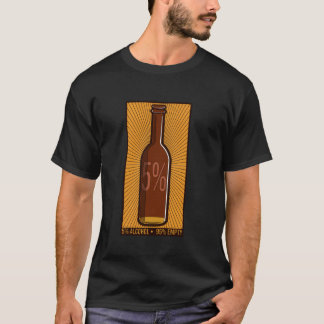 Camiseta 5 Ilustração Do Frasco De Cerveja Estilizado Para