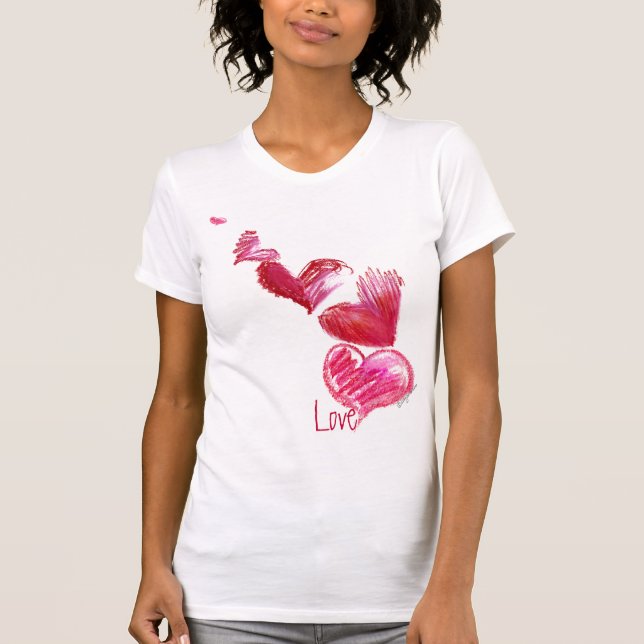 Camiseta 5 Love Hearts Tower Tshirt Roupa (Frente)