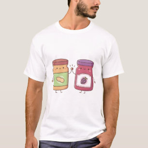 Camiseta 5 Manteiga de amendoim e gelatina, de altura branc