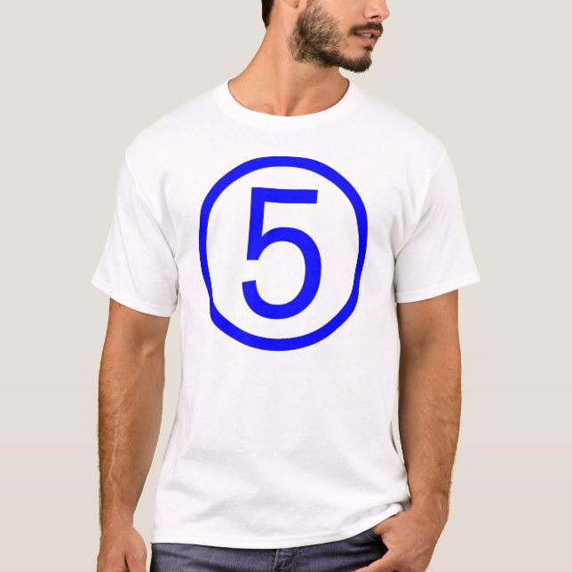 Camiseta 5, número cinco (Frente)