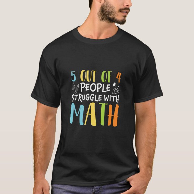 Camiseta 5 Professores De Matemática Em Luta De Pessoas (Frente)