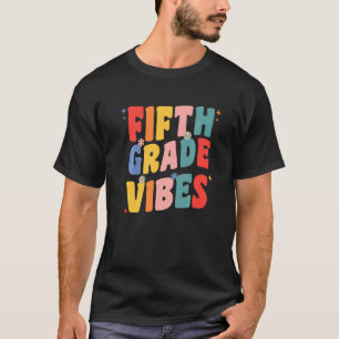 Camiseta 5 Quinto Grau Vibes Professora Retrora Groovy De V