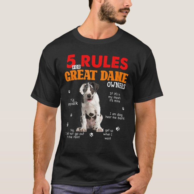 Camiseta 5 Regras Para Grandes Proprietários De Dane (Frente)