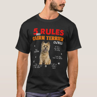 Camiseta 5 Regras Para Os Proprietários De Terrier Do Cairn