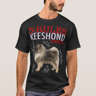 Camiseta 5 Regras para proprietários de Keeshond Tshi de ca