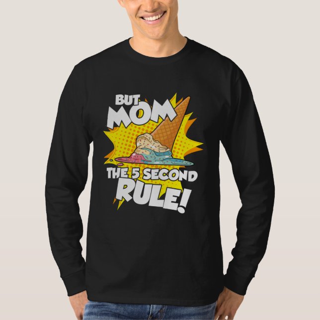 Camiseta 5 Second Rule  Kids Boys Girls Ice Cream Son Daugh (Frente)