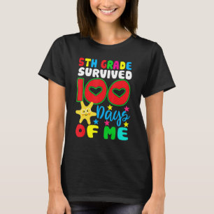 Camiseta 5 Sobreviveram 100 Dias de Mim para Professora Chi